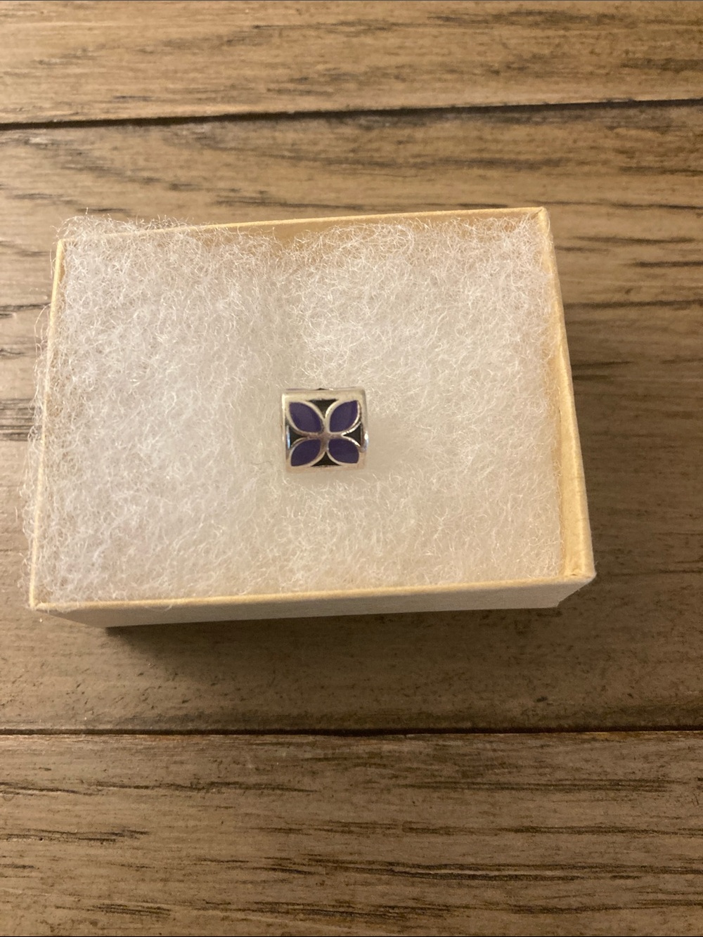 Pandora Purple Flower Retired Charm